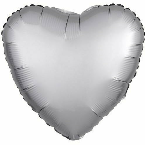 Mayflower Distributing BALLOONS 026 17&quot; Platinum Heart Foil