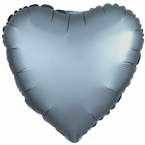 Mayflower Distributing BALLOONS 033 17&quot; Steel Blue Heart Foil