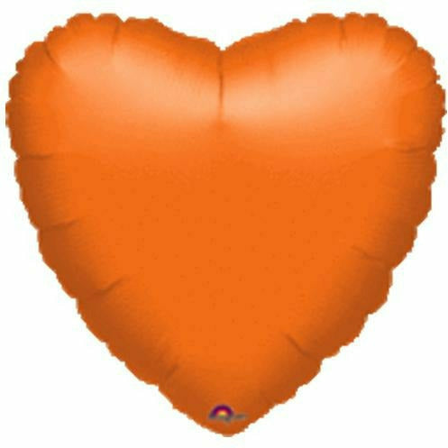 Mayflower Distributing BALLOONS 036 17&quot; Orange Metallic Heart Foil