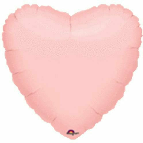 Mayflower Distributing BALLOONS 037 17&quot; Pastel Pink Heart Foil