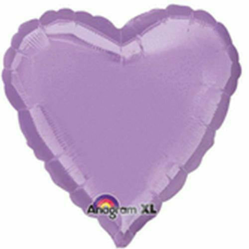 Mayflower Distributing BALLOONS 040 17&quot; Lavender Pearl Heart Foil