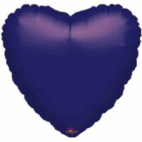 Mayflower Distributing BALLOONS 041 17&quot; Purple Metallic Heart Foil