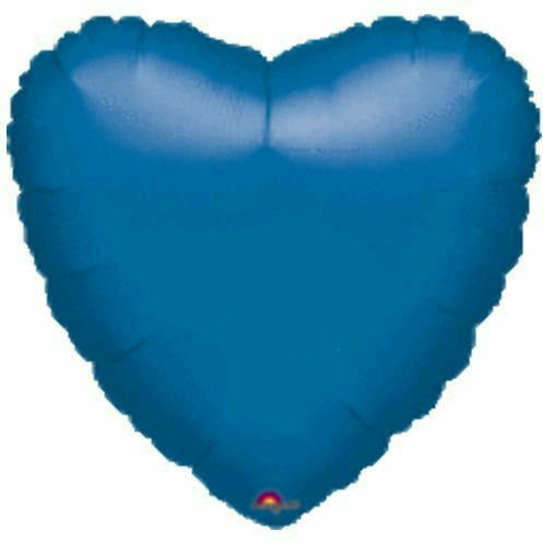 Mayflower Distributing BALLOONS 043 17&quot; Blue Metallic Heart Foil