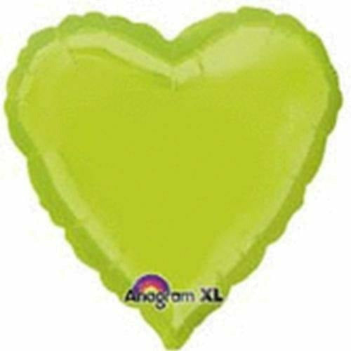 Mayflower Distributing BALLOONS 044 17&quot; Kiwi Green Heart Foil