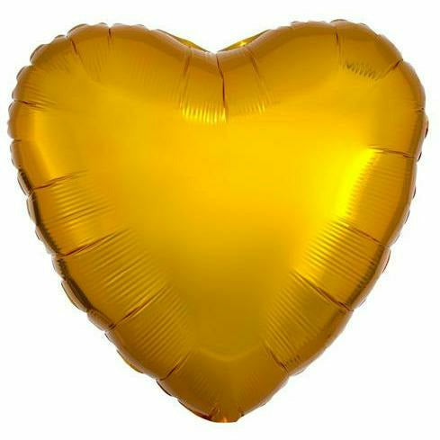 Mayflower Distributing BALLOONS 047 17&quot; Gold Metallic Heart Foil