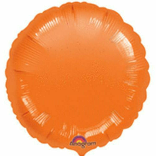 Mayflower Distributing BALLOONS 060 17&quot; Orange Metallic Circle Foil