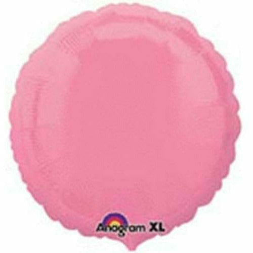 Mayflower Distributing BALLOONS 062 17&quot; Bright Bubblegum Pink Circle Foil