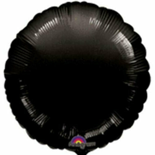 Mayflower Distributing BALLOONS 073 17&quot; Black Circle Foil