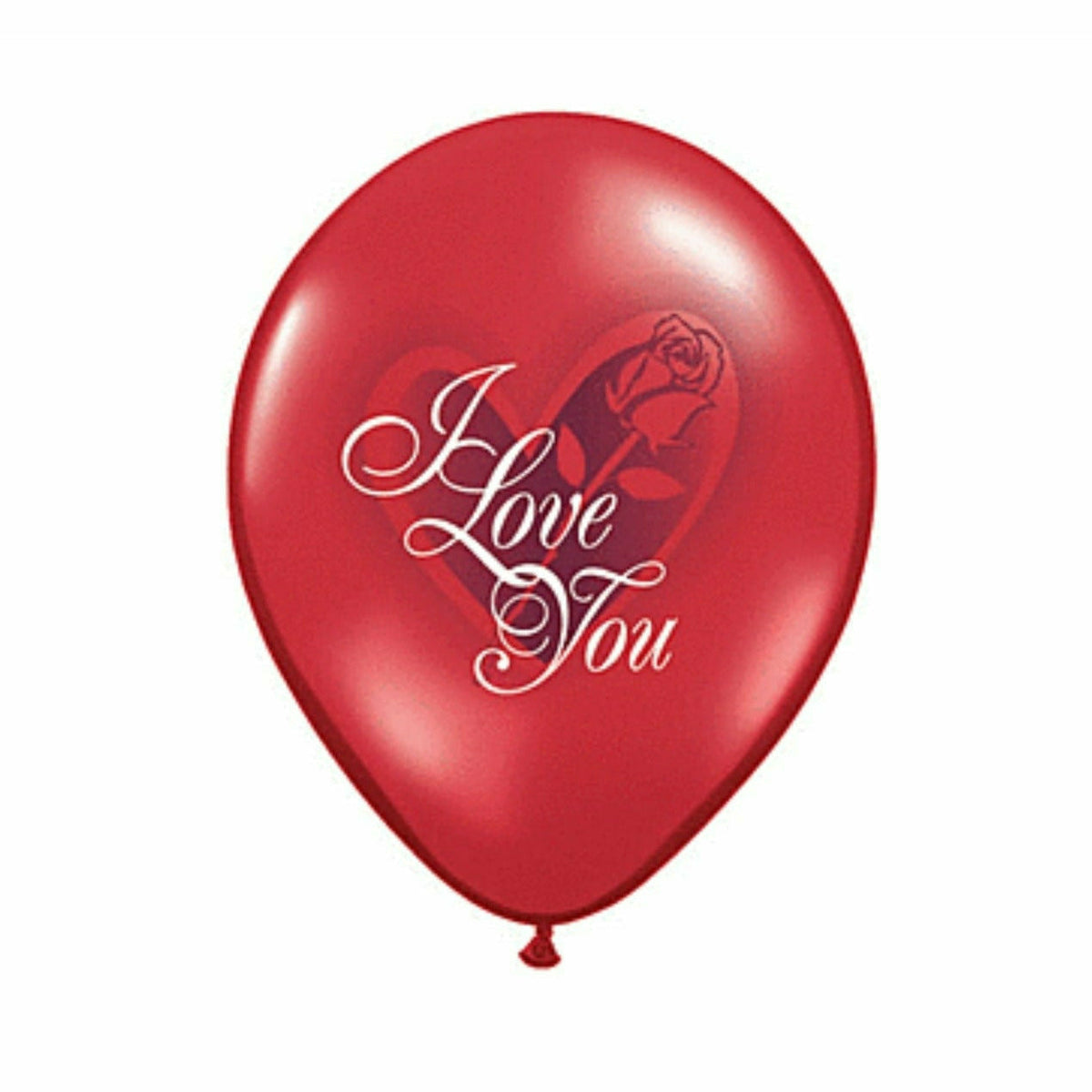 Mayflower Distributing BALLOONS 11&quot; I Love You Red Rose Latex - Ruby