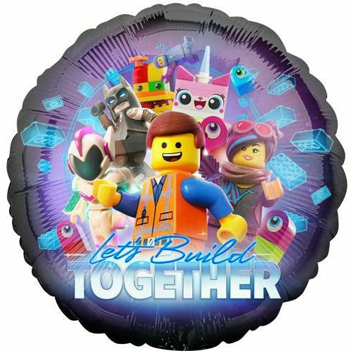 Mayflower Distributing BALLOONS 138 18&quot; The LEGO Movie 2 Let&#39;s Build Together Foil