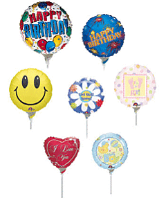 Mayflower Distributing BALLOONS 14&quot; Air Filled - Everyday Balloons On A Stick