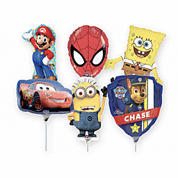 Mayflower Distributing BALLOONS 14&quot; Air Filled - Licensed Character Balloons On A Stick