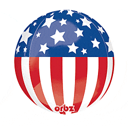 Mayflower Distributing BALLOONS 16&quot; Patriotic Orbz Balloon