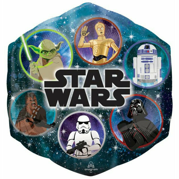 Mayflower Distributing BALLOONS 163A Star Wars Galaxy Group Foil Balloon 23"