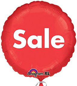 Mayflower Distributing BALLOONS 17" RED SALE FOIL BALLOON