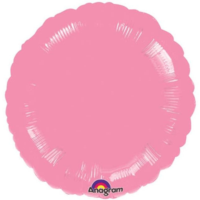 Mayflower Distributing BALLOONS 18&quot; Metallic Pink Round Foil Balloon