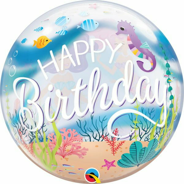 Mayflower Distributing BALLOONS 239A 22" Mermaid Birthday Party Bubble