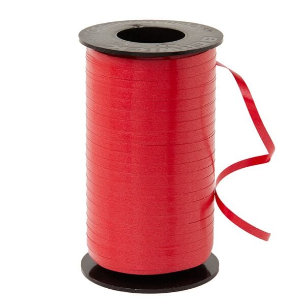 Mayflower Distributing BALLOONS 3/16" HOT RED 500 YD SMOOTH RIBBON