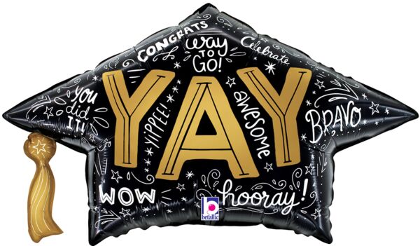 Mayflower Distributing BALLOONS 30&quot; Grad Cap Words