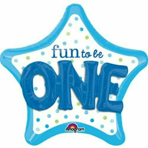 Mayflower Distributing BALLOONS 305/B001 Fun to Be One Blue Jumbo 36&quot; Mylar Balloon