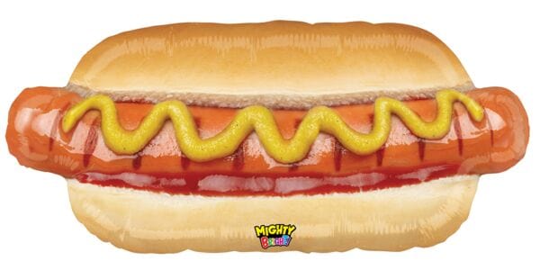 Mayflower Distributing BALLOONS 34&quot; Mighty Hot Dog Supershape Foil Balloon