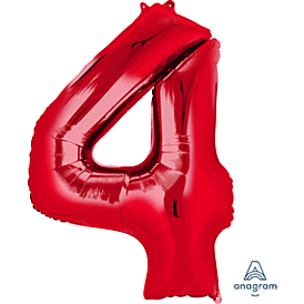 Mayflower Distributing BALLOONS 36" Anagram Number 4 Red