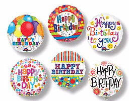 Mayflower Distributing BALLOONS 4&quot; Air Filled - Birthday Balloons On A Stick