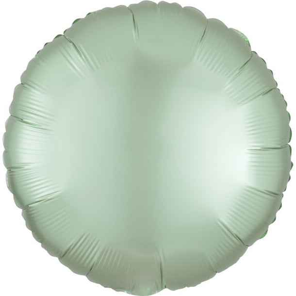 Mayflower Distributing BALLOONS 57 17&quot; Luxe Mint Green Round Foil Balloon