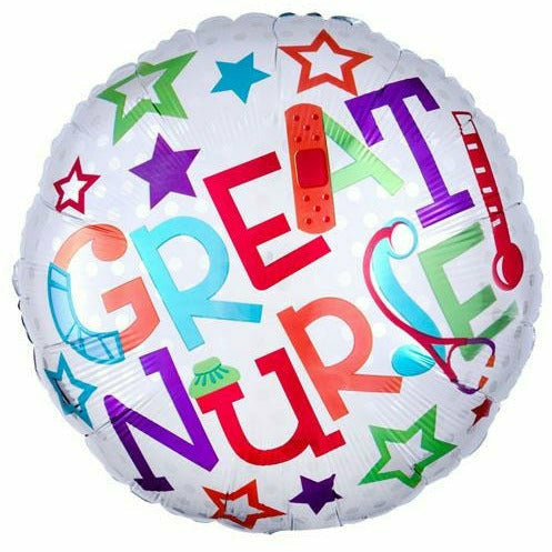 Mayflower Distributing BALLOONS 579 17"  Stars Great Nurse Foil