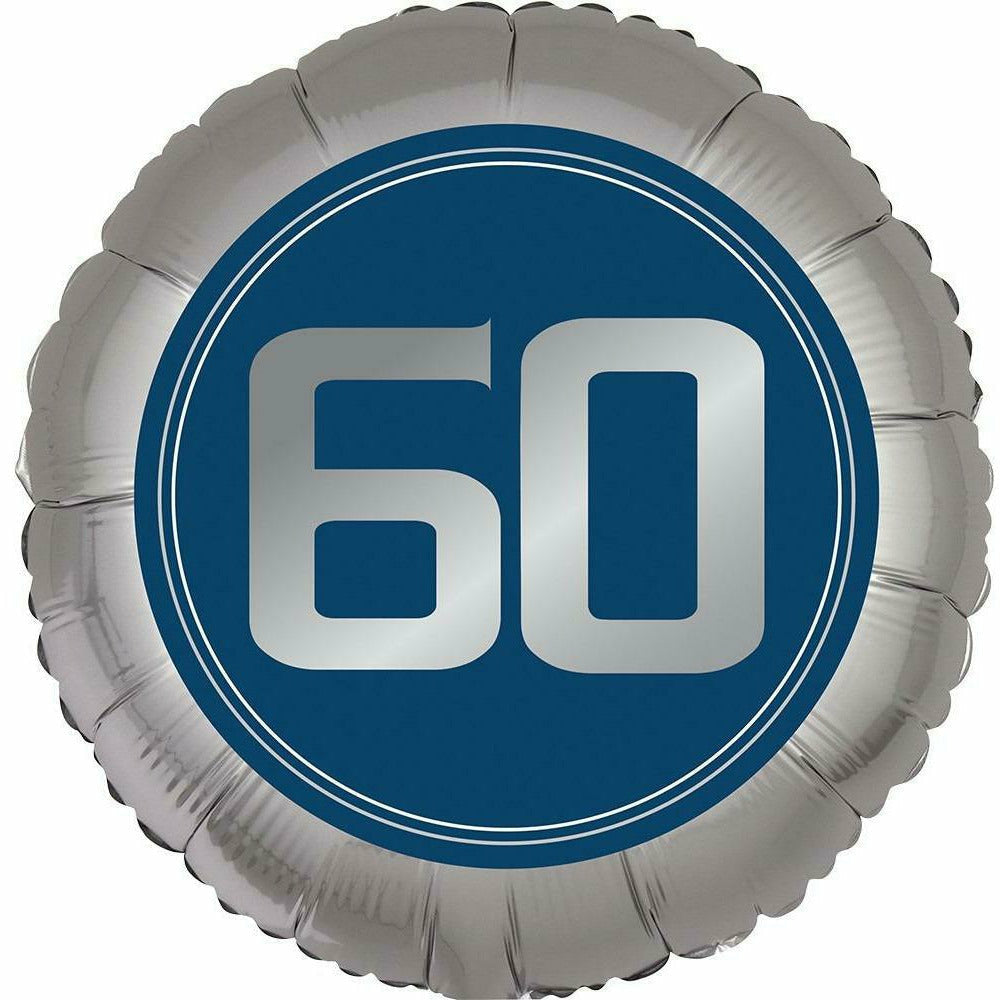 Mayflower Distributing BALLOONS A008 18&quot; Happy Birthday 60th Man Foil