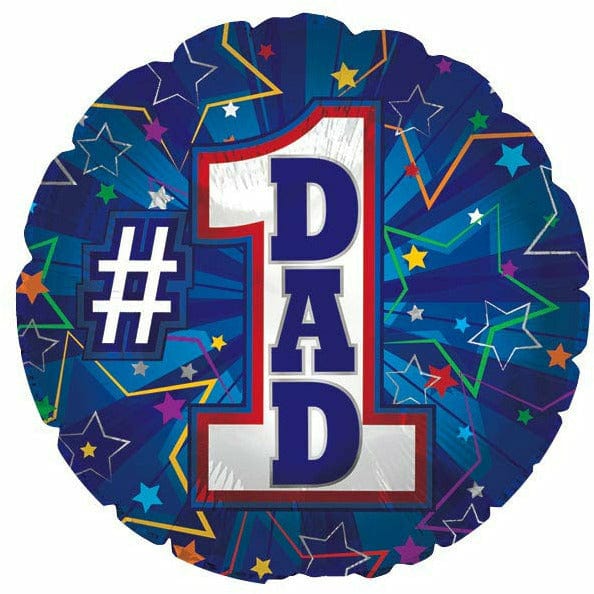 Mayflower Distributing BALLOONS B013 17&quot; #1 DAD STARS BALLOON FOIL BALLOON