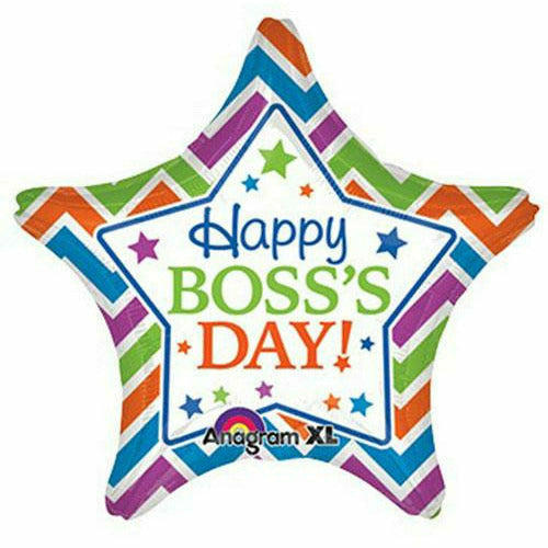 Mayflower Distributing BALLOONS C001 Happy Boss&#39;s Day Star 18&quot; Mylar Balloon