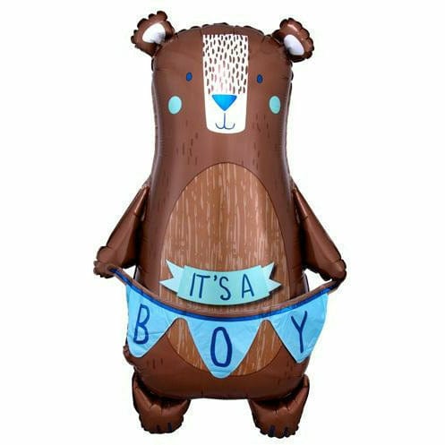 Mayflower Distributing BALLOONS D004 34&quot;  We Can Bearly Wait It&#39;s a Boy Jumbo Foil