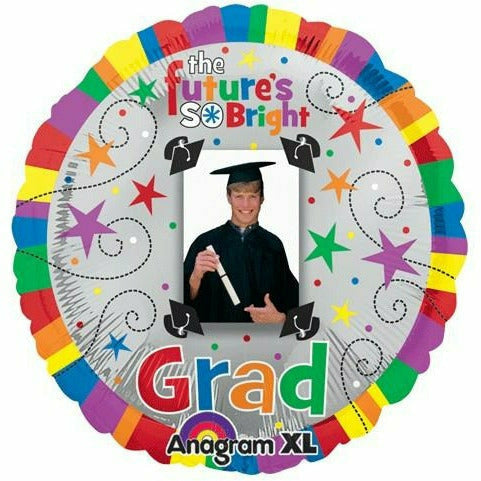 Mayflower Distributing BALLOONS E0018 The Future is Bright Personalized Grad Jumbo Balloon