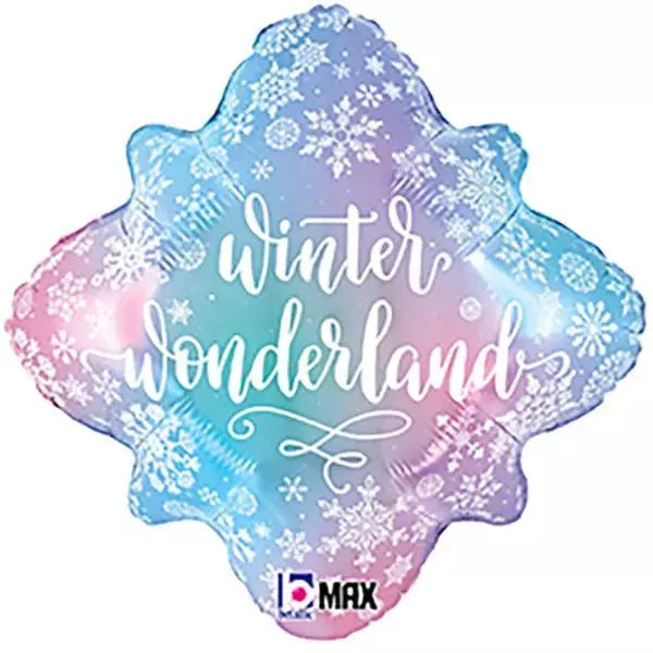 Mayflower Distributing BALLOONS E003 18&quot;  Snowflake Winter Wonderland Foil Balloon