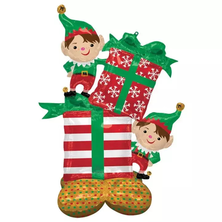 Mayflower Distributing Balloons E006 53&quot; Christmas Elves Airloonz Foil Balloon