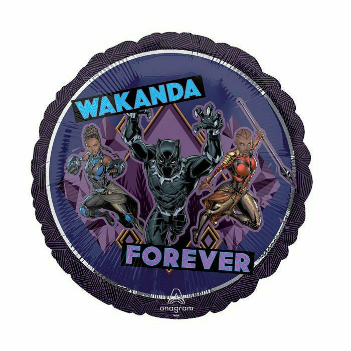 Mayflower Distributing BALLOONS G002 17&quot; Black Panther Wakanda Forever Foil