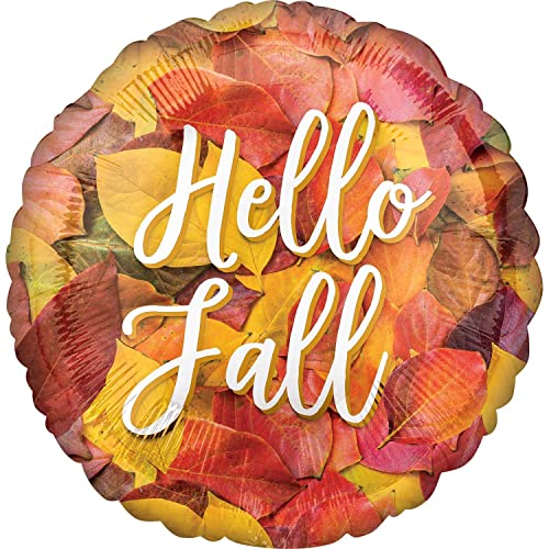 Mayflower Distributing BALLOONS G008 18&quot; Hello Fall Leaves Foil Balloon