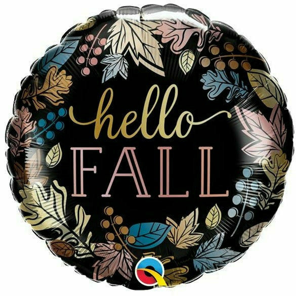 Mayflower Distributing BALLOONS G008 Hello Fall Dark Metallic Mylar