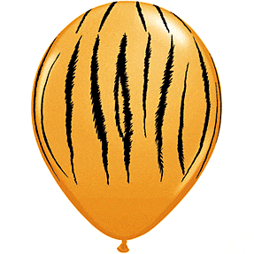 Mayflower Distributing BALLOONS Helium Filled Tiger Stripes Orange Latex Balloon 1ct, 11&quot;