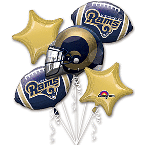 Mayflower Distributing BALLOONS J4 Bouquet LA Rams