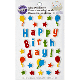 Mayflower Distributing BIRTHDAY Happy Birthday Cake Icing Decoration