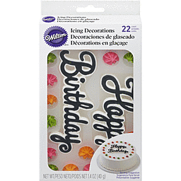 Mayflower Distributing BIRTHDAY Happy Birthday Script Icing Decoration