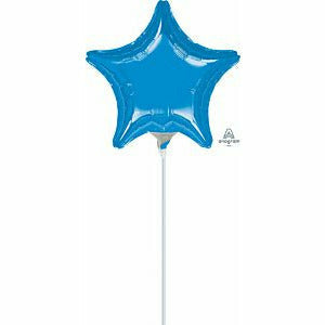 Mayflower Distributing Blue Foil Star Balloon On A Stick