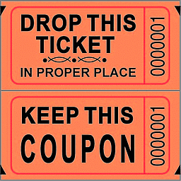 Mayflower Distributing CONCESSIONS Orange Double Roll Raffle Tickets 2000ct