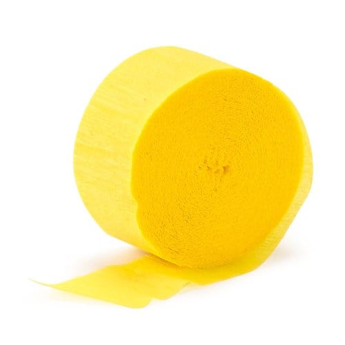 Mayflower Distributing DECORATIONS Primrose Yellow Crepe Paper Party Streamer