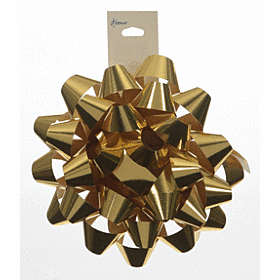 Mayflower Distributing GIFT WRAP Gold Glitter Bow - 9&quot;