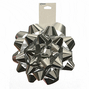 Mayflower Distributing GIFT WRAP Silver Metallic Bow - 4"