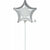 Mayflower Distributing Silver Foil Star Balloon On A Stick