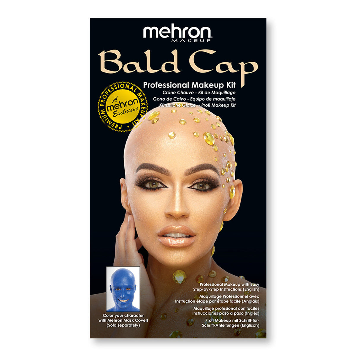 Mehron COSTUMES: MAKE-UP Bald Cap - Premium Character Makeup Kit